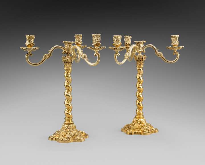 An Unusual Pair of Edwardian Candelabra